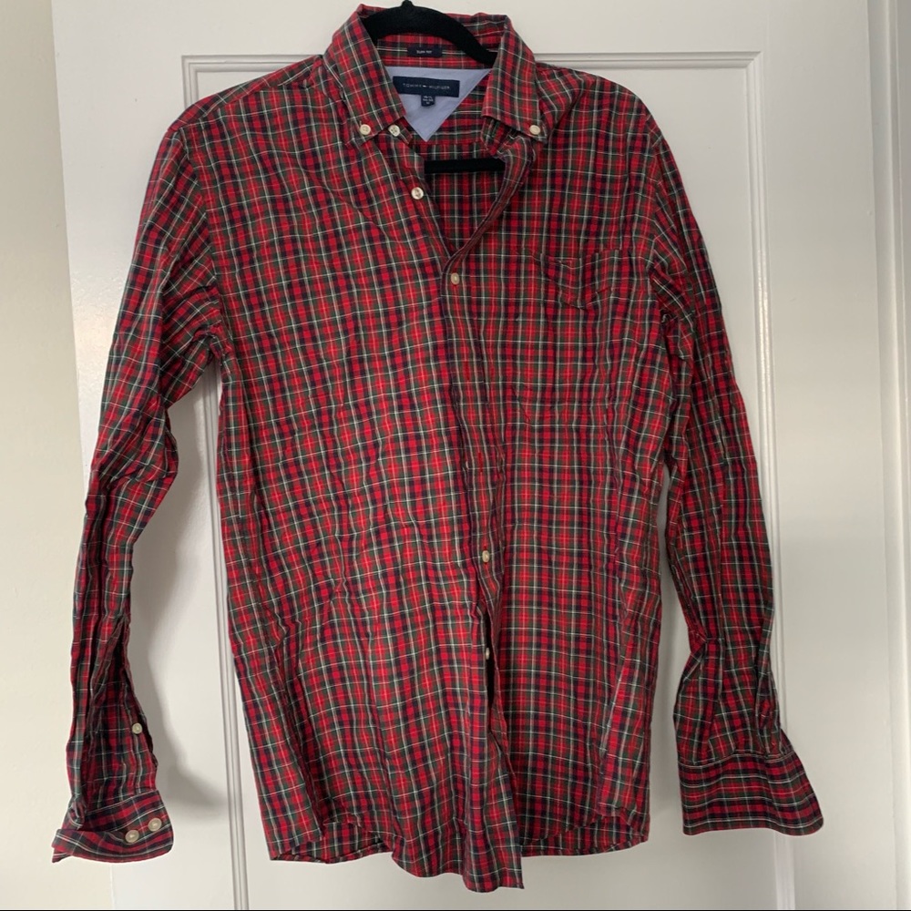 Tommy Hilfiger Red Plaid Shirt